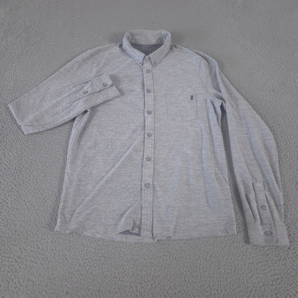 Vuori Shirt Mens Medium Ace Recycled Performance Stretch Knit Pocket Long Sleeve - Picture 2 of 10